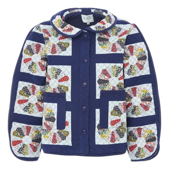 NWT Sea New York Pippin Quilted Floral Patchwork Cropped Jacket Size Large - Picture 5 of 14